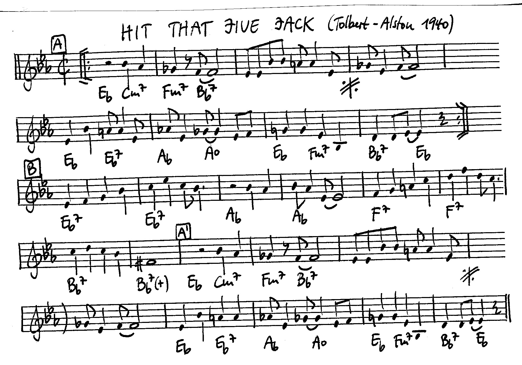 hit that jive jack leadsheet – book us for your next 20s or gatsby event